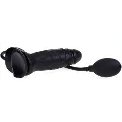 Generique Gode gonflable Inflat 14 x 4.5 cm Noir